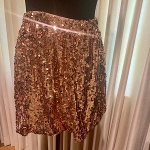 Q Mack Bronze Sequined Skirt